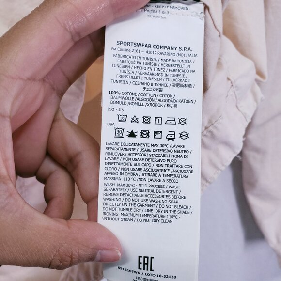 Stone Island Cream Dyed Zip Up Collar Shirt Jacket With Chest Pockets Size XL - Picture 5 of 16